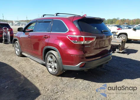 2014 Toyota Highlander Limited V6 from USA, damaged, VIN 5TDDKRFH2ES035365